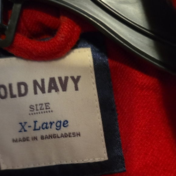 Old Navy Red Hooded Toggle Pea Coat - Picture 2 of 5